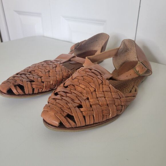 Ellemenno Womens Sandals Size 8 Brown Leather - Picture 3 of 7